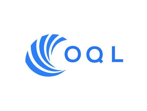 OQL Flat accounting logo design on white background. OQL creative initials Growth graph letter logo concept. OQL business finance logo design.
