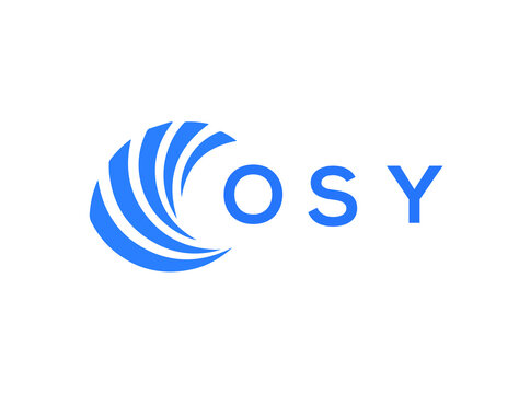 OSY Flat accounting logo design on white background. OSY creative initials Growth graph letter logo concept. OSY business finance logo design.
