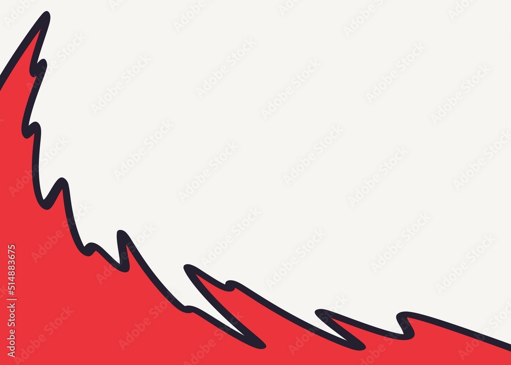 Poster simple background with cute wavy lines and with some copy space area