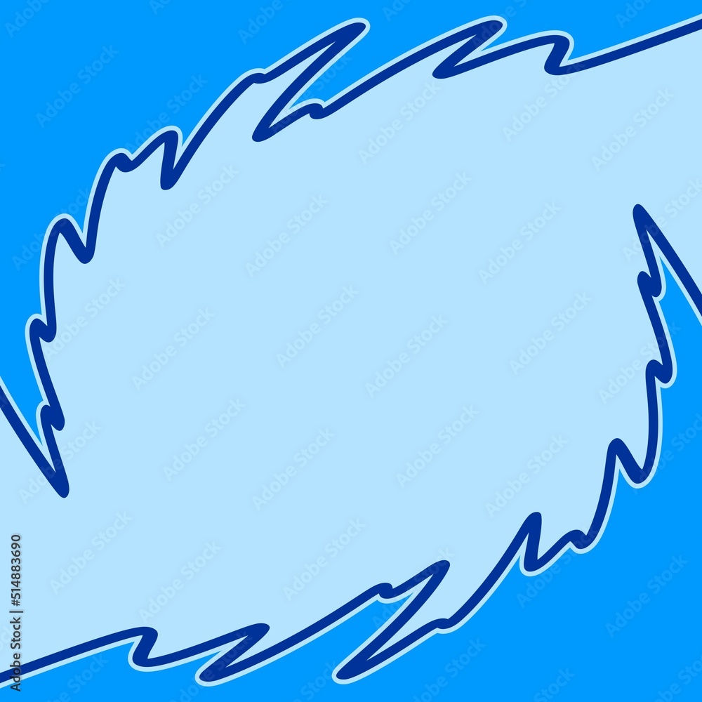 Poster simple background with cute wavy lines and with some copy space area