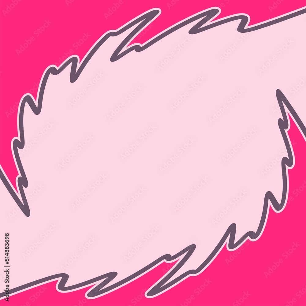 Poster simple background with cute wavy lines and with some copy space area