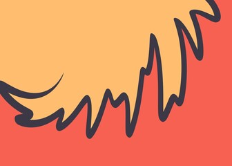 Obraz premium Simple background with cute wavy lines and with some copy space area