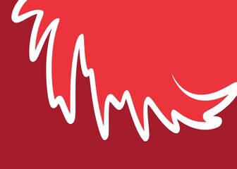 Simple background with cute wavy lines and with some copy space area