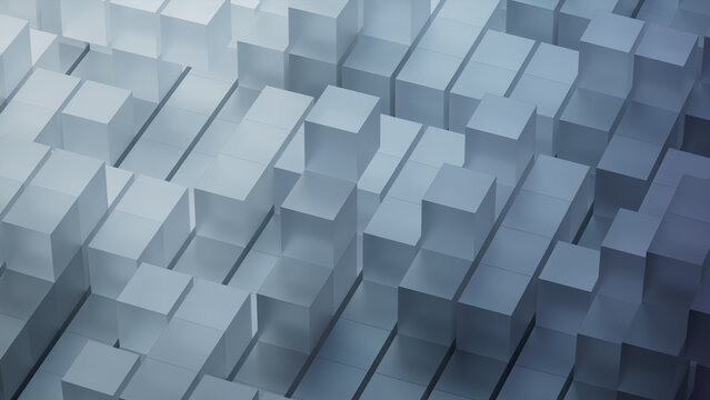 Grey, Innovative Tech Background. 3D Render.