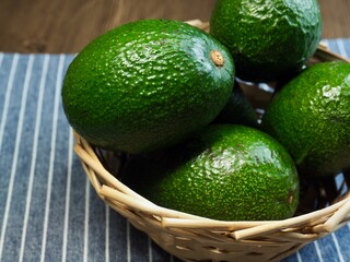 신선한 유기농 과일 아보카도, 음식 