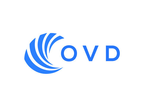 OVD Flat accounting logo design on white background. OVD creative initials Growth graph letter logo concept. OVD business finance logo design.
