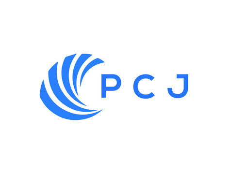 PCJ Flat accounting logo design on white background. PCJ creative initials Growth graph letter logo concept. PCJ business finance logo design.
