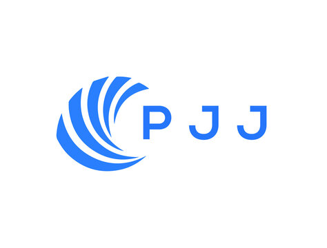 PJJ Flat accounting logo design on white background. PJJ creative initials Growth graph letter logo concept. PJJ business finance logo design.
