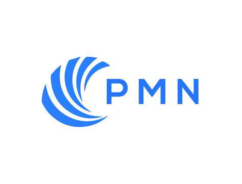PMN Flat accounting logo design on white background. PMN creative initials Growth graph letter logo concept. PMN business finance logo design.
