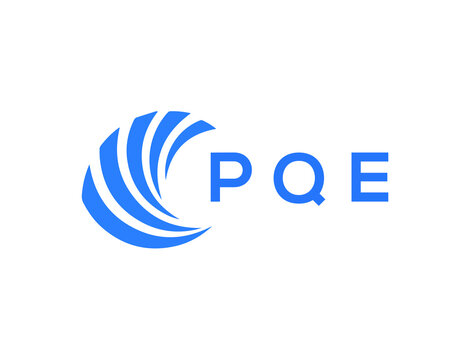 PQE Flat accounting logo design on white background. PQE creative initials Growth graph letter logo concept. PQE business finance logo design.
