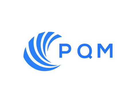 PQM Flat accounting logo design on white background. PQM creative initials Growth graph letter logo concept. PQM business finance logo design.
