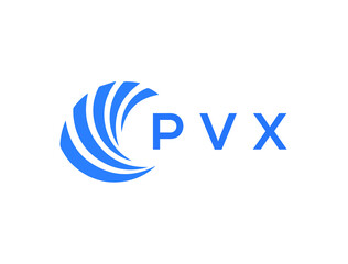 PVX Flat accounting logo design on white background. PVX creative initials Growth graph letter logo concept. PVX business finance logo design.
