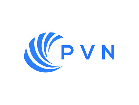 PVN Flat accounting logo design on white background. PVN creative initials Growth graph letter logo concept. PVN business finance logo design.

