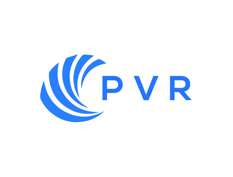 PVR Flat accounting logo design on white background. PVR creative initials Growth graph letter logo concept. PVR business finance logo design.
