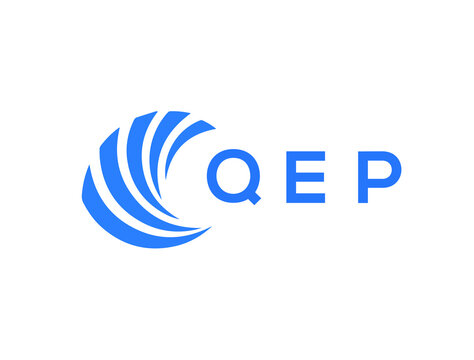 QEP Flat accounting logo design on white background. QEP creative initials Growth graph letter logo concept. QEP business finance logo design.
