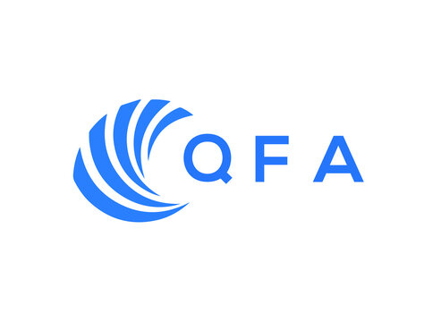 QFA Flat accounting logo design on white background. QFA creative initials Growth graph letter logo concept. QFA business finance logo design.
