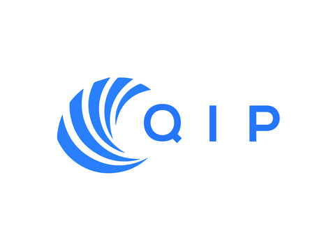 QIP Flat accounting logo design on white background. QIP creative initials Growth graph letter logo concept. QIP business finance logo design.
