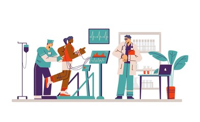 Measuring the performance of athlete running on treadmill flat style