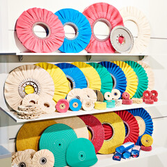 Cotton brushes and polishing discs