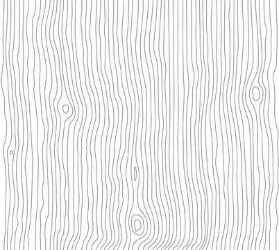 Wood grain white texture. Seamless wooden pattern. Abstract line background. Tree fiber vector illustration