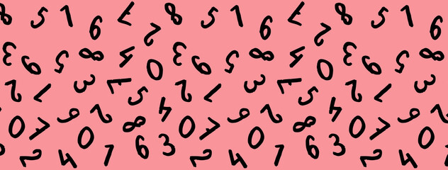 template with the image of keyboard symbols. a set of numbers. Surface template. Banner for insertion into site. pastel purple red background