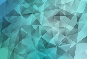 Light Green vector background with polygonal style.