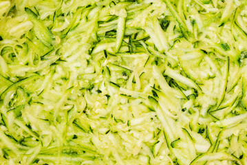 Freshly grated zucchini for a delicious meal