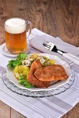 Wiener schnitzel with Austrian potato salad
