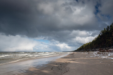 Gulf of Riga, Baltic sea in winter time.