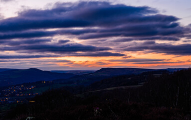 sunset over the mountains