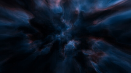 Planetary nebula in space. Cloud of ionized gas, collapse of star. Outer space. Sci-fi space, chemical evolution of galaxies. 3d render