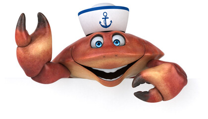 Fun crab - 3D Illustration