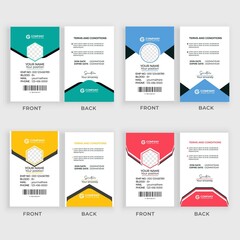 Modern and creative corporate company employee id card template