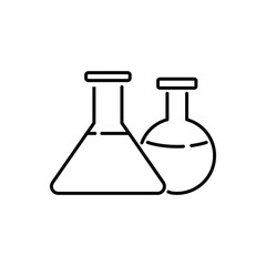Chemistry cafeteria icon. Science technology. Flat design for chemistry, laboratory, science, biotechnology concepts.