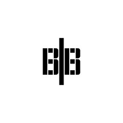 BB geometric bold concept logo initial concept with high quality logo design