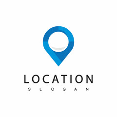 Location Logo Template With GPS Symbol