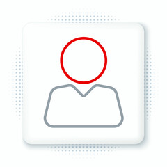 Line Add to friend icon isolated on white background. Colorful outline concept. Vector