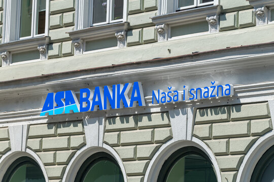Sarajevo, Bosnia and Herzegovina - June 3, 2022: Logo and sign of ASA Banka.