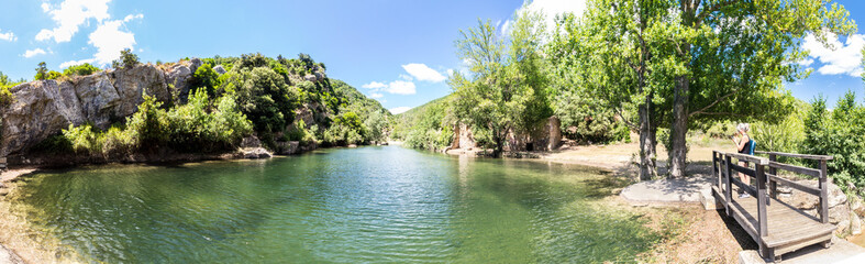Panorama du Moulin de Ribaute &agrave; Duilhac sous Peyrepertuse (Aude) , France