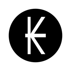 Fototapeta premium laos kip symbol simple icon on white background. Vector illustration. Money cash Vector illustration, EPS10.Currency symbol vector.