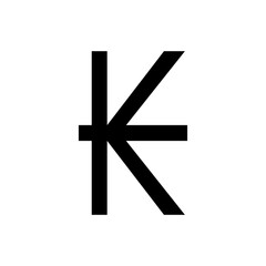 Obraz premium laos kip symbol simple icon on white background. Vector illustration. Money cash Vector illustration, EPS10.Currency symbol vector.