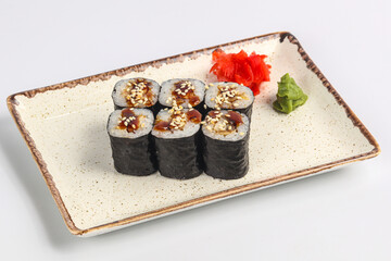 Japanese roll maki with eel