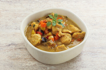 Thai yellow curry with chicken