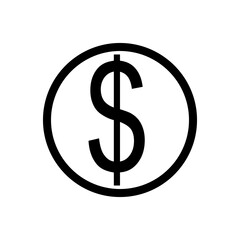 Dollar sign simple icon on white background. Vector illustration. Money cash Vector illustration, EPS10.Currency symbol vector.