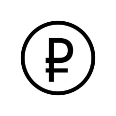 Ruble sign simple icon on white background. Vector illustration. Money cash Vector illustration, EPS10.Currency symbol vector.