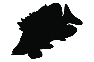 sea ​​fish silhouette vector