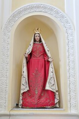 Ischia - Statua di Santa Maria delle Grazie nella Chiesa di Sant'Antonio - obrazy, fototapety, plakaty