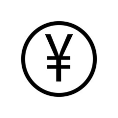 Yen sign simple icon on white background. Vector illustration. Money cash Vector illustration, EPS10.Currency symbol vector.