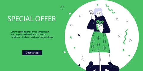 advertising of giving present and Giveaway