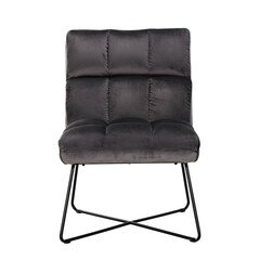 Dark Purple Velvet luxury design chair with metal legs isolated on a white background